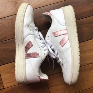 Veja size 37 Pink & White sneakers